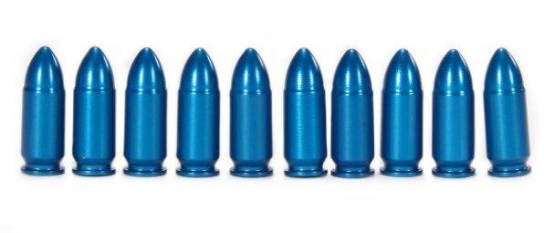 A-Zoom 9mm Luger Precision Aluminum Snap Caps Blue 10/pk Dry Fire Training