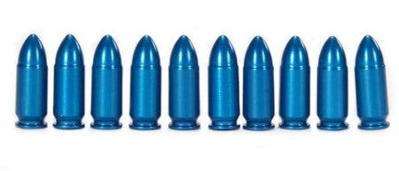 A-Zoom 9mm Luger Precision Aluminum Snap Caps Blue 10/pk Dry Fire Training