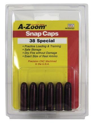 A-Zoom .38 Special Aluminum Snap Caps 6 Count