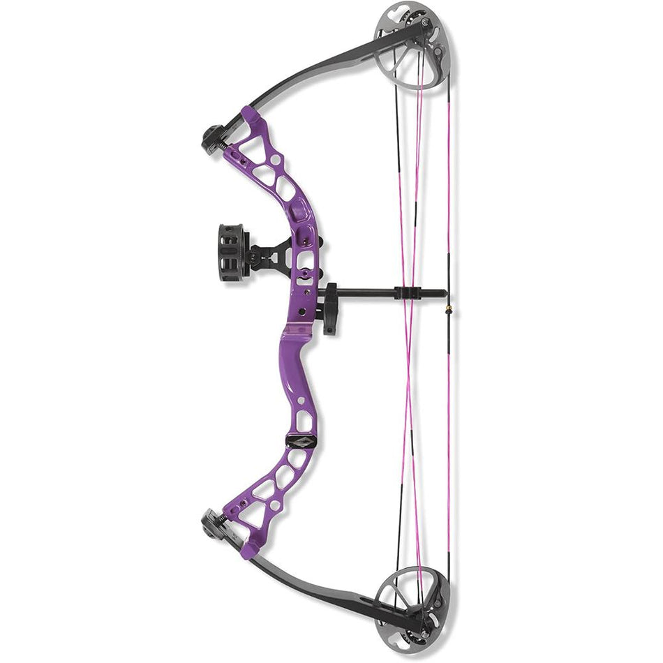 Diamond Archery Atomic RH Youth Bow in Purple with Adjustable Draw Weight