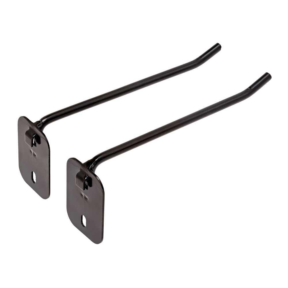 Hornady Square-Lok 6-Inch Single Peg Hook Organizer Accessory Black 2 per Pack
