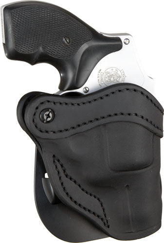 1791 Paddle OWB Holster Multi-Fit for Ruger LCR S&W J-Frame Black Leather RH
