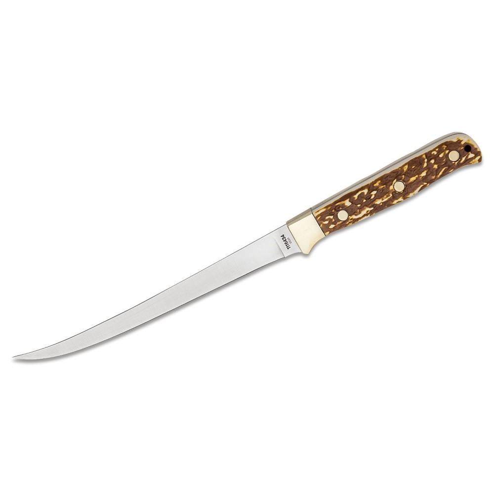 Uncle Henry Next Gen 167UH Fixed Fillet Knife 7-1/2" Stagalon Handle Brown