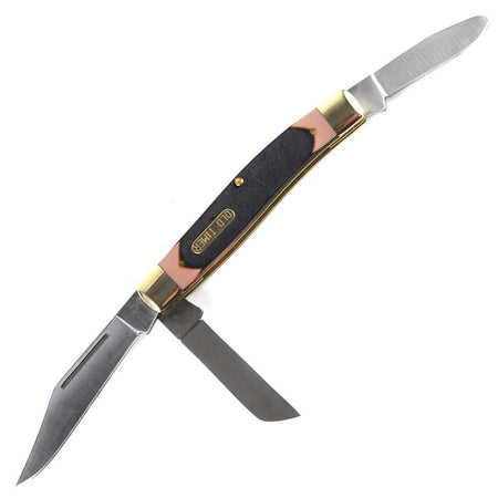 Old Timer Senior Folding Pocket Knife 3" Clip Point 3-Blade Sawcut Handle