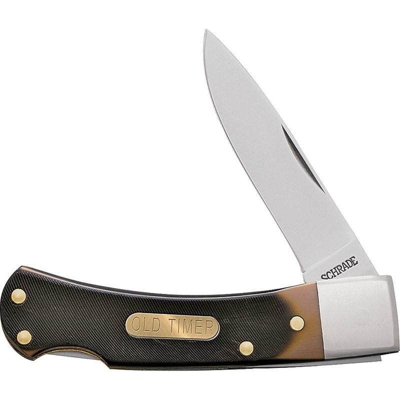 Old Timer 3-Inch Bearhead Folding Pocket Knife Black