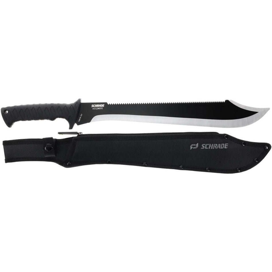 Schrade Decimate 14" Sawback Machete Black Finish