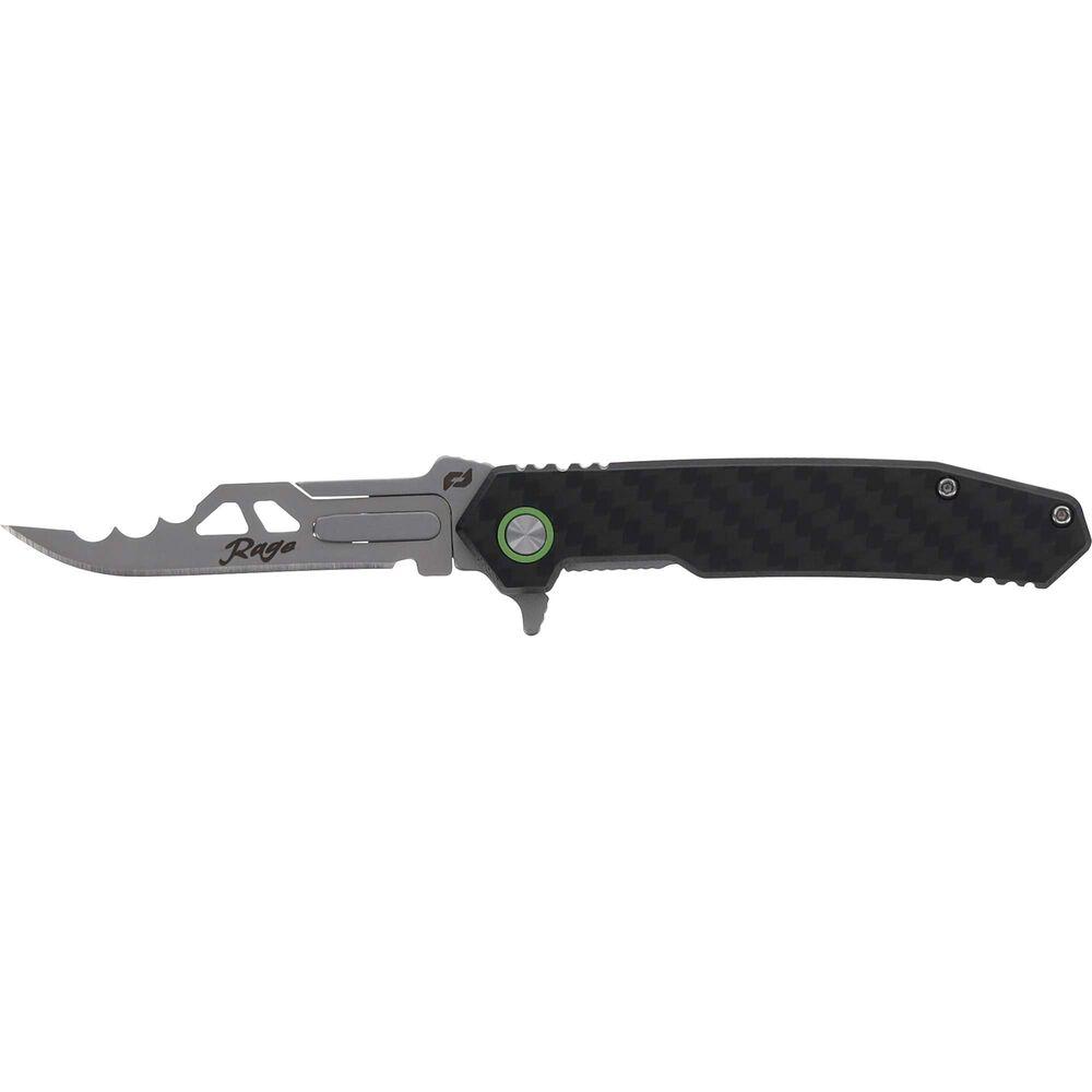 Schrade Phantom Enrage Knife Replaceable Blade 2.2" Black with Carbon Fiber Handle