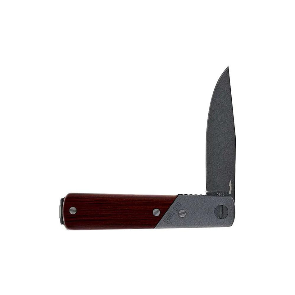 Old Timer Frontier Pivot Lock Folder 3-1/10" Drop Point Blade Wood Handle