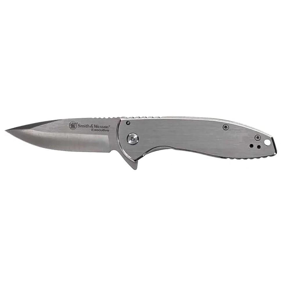 Smith & Wesson Executive Platinum Flipper Knife 3" Drop Point Stainless Blade
