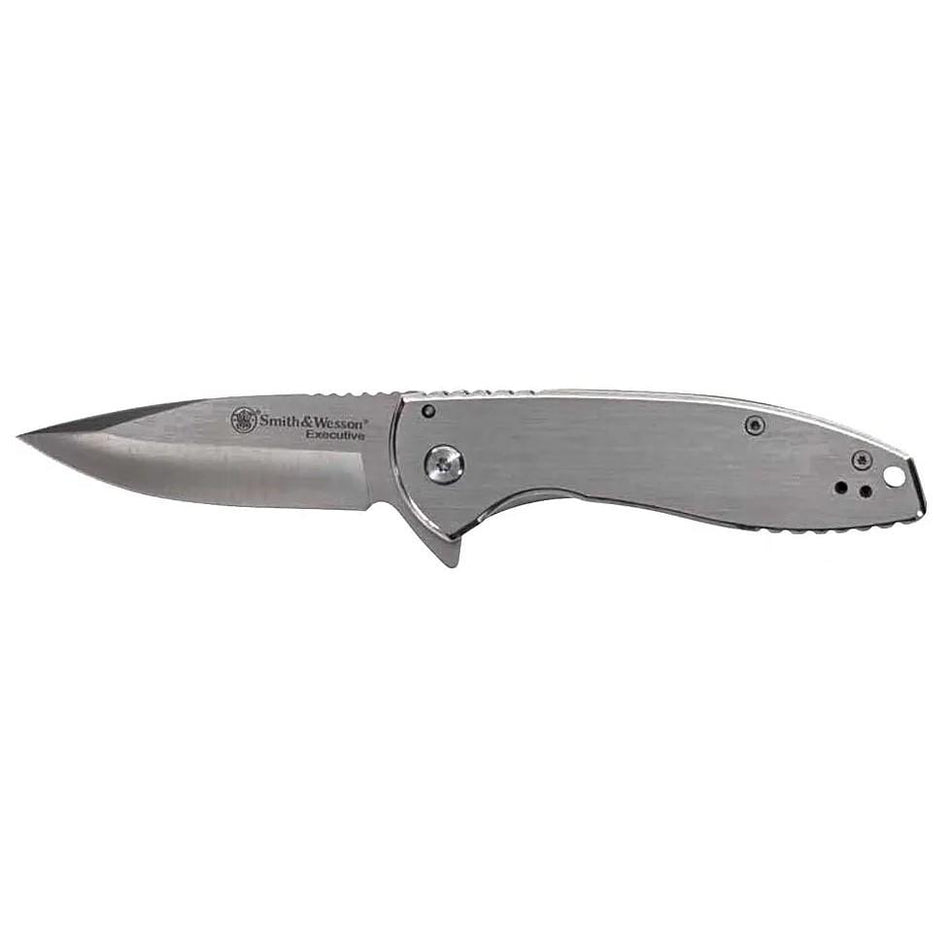 Smith & Wesson Executive Platinum Flipper Knife 3" Drop Point Stainless Blade