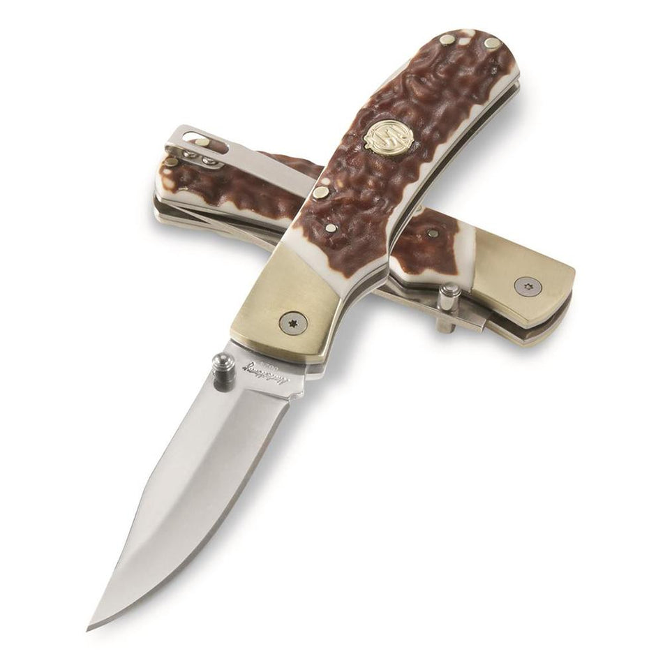 Uncle Henry 7UH Next Gen Folding Knife Clip Point Blade 3-4/5" Staglon