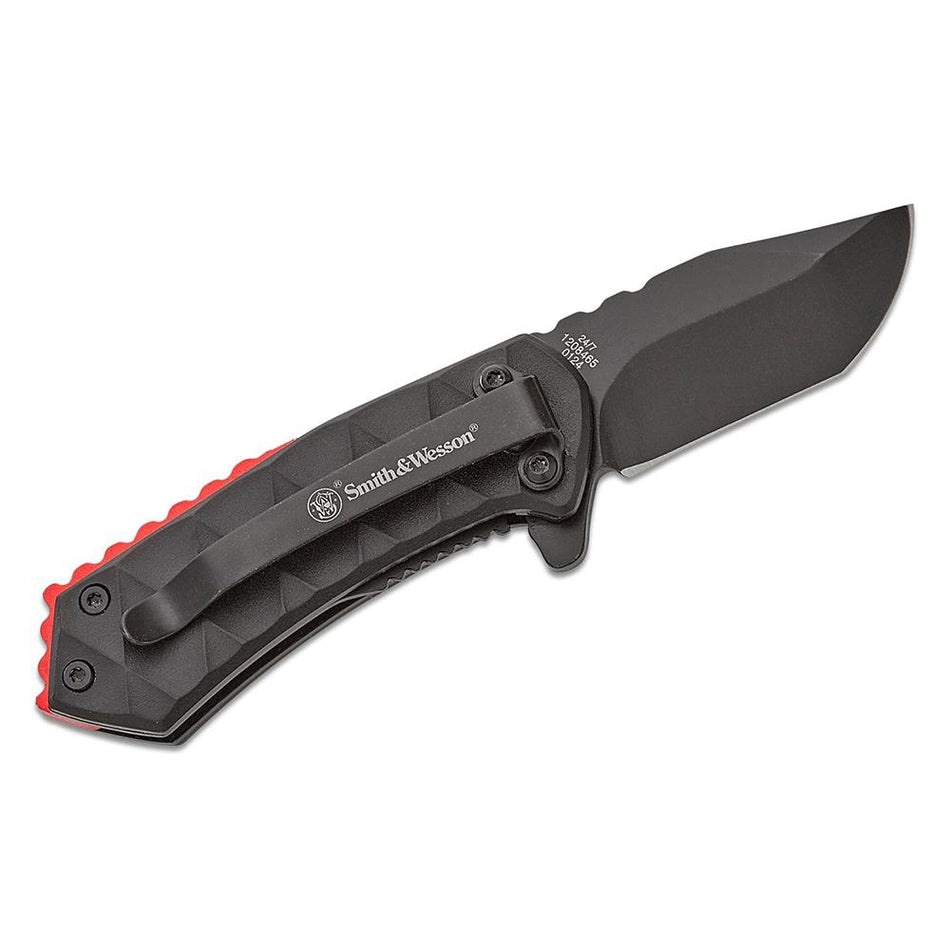 S&W 24/7 Compact Spring Assist Folder 1-9/10" Clip Point Blade Black