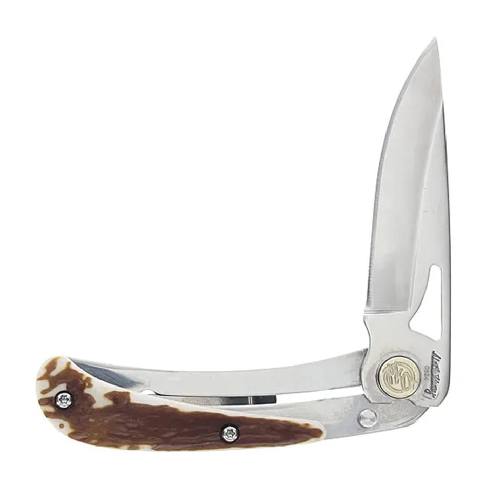 Uncle Henry 3UH Drop Point Folding Knife 2.7" Staglon