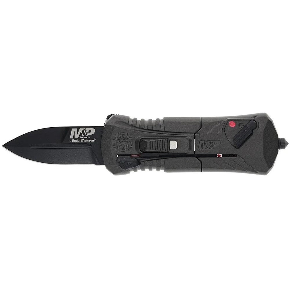Smith & Wesson M&P OTF Compact Folding Knife Grey/Black 1-9/10" Spear Point