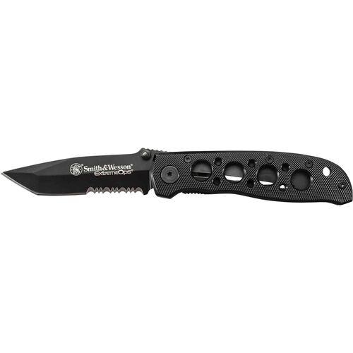 Smith & Wesson Extreme Ops Black Tanto Liner Lock Folding Knife 3.25"