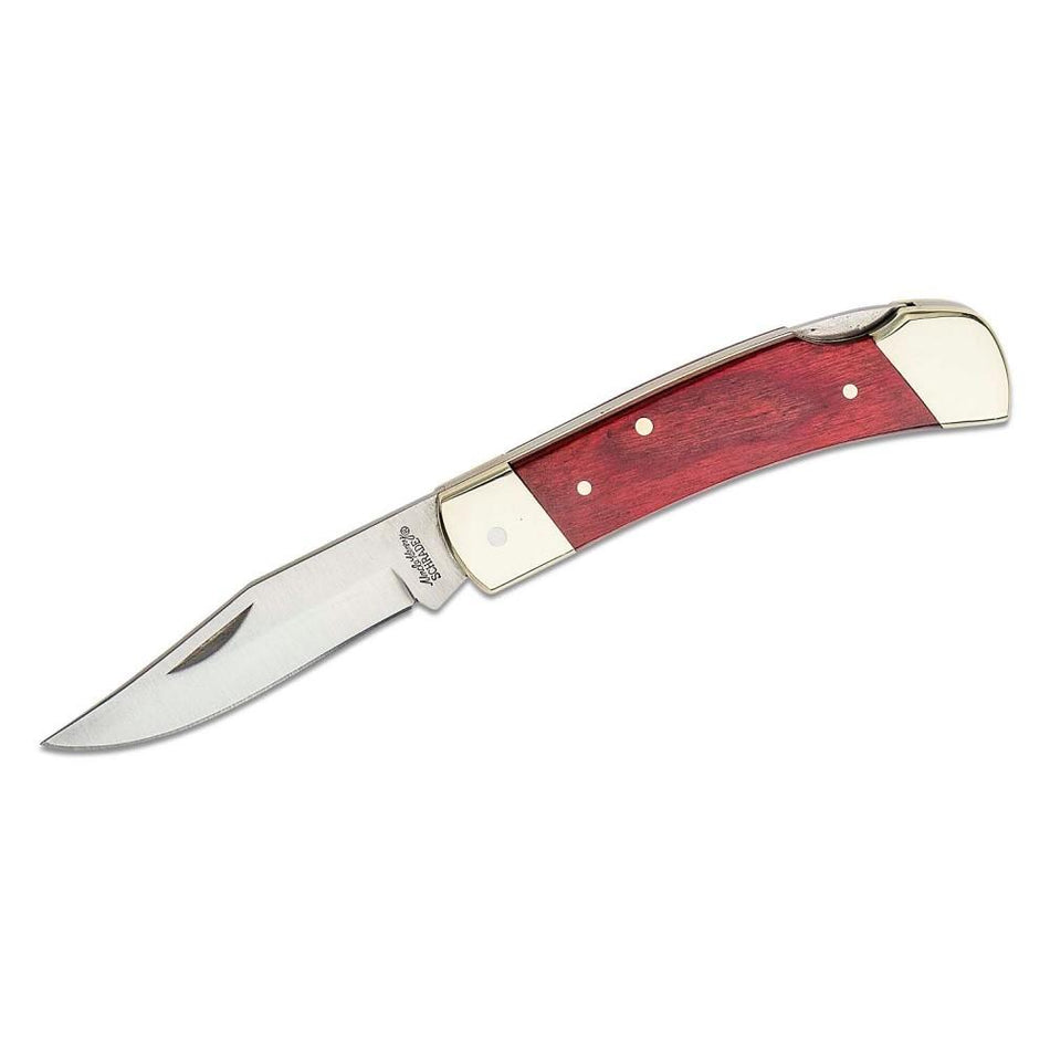 Uncle Henry Smokey Pocket Knife 2-7/8" High Carbon Stainless Clip Point Blade Wood Scales with Belt Loop Sheath