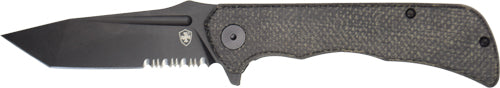 Templar Knife Paladin 3.27" Tanto Folding Knife Black Micarta Handle