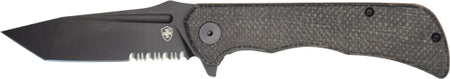 Templar Knife Paladin 3.27" Tanto Folding Knife Black Micarta Handle