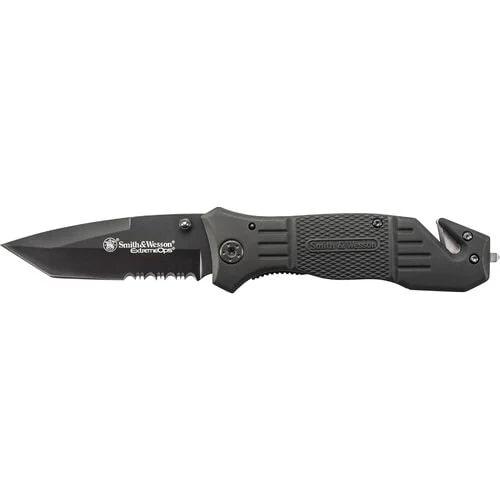 Smith & Wesson Extreme Ops 3.3" Drop Point Folding Tactical Knife Black