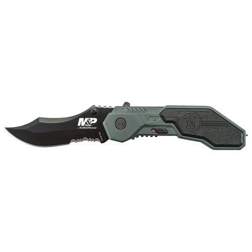 S&W M&P M.A.G.I.C. Spring Assist Liner Lock Folding Knife 2.9" Clip Point Blade Blue Aluminum