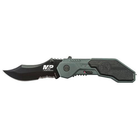 S&W M&P M.A.G.I.C. Spring Assist Liner Lock Folding Knife 2.9" Clip Point Blade Blue Aluminum