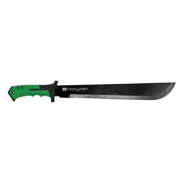 Hooyman 21.25" Bush Machete with No-Slip Green H-Grip Handle