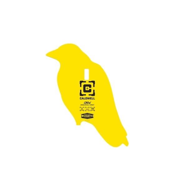 Caldwell AR500 3/8" Steel Crow Game Silhouette Hanging Target Yellow