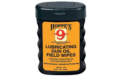 Hoppe's 1631 Lubricating Oil Towelettes, 50 Pack, 3" x 5", Plastic Container