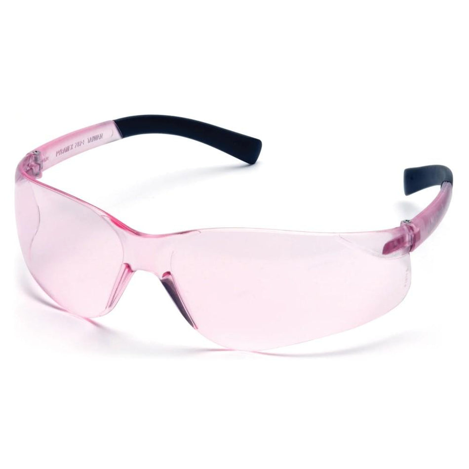 Pyramex Mini ZTek Pink Frame Clear Lens Shooting Glasses with DP1000 Earplugs