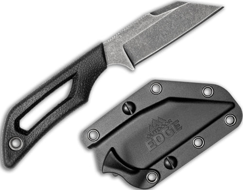 Outdoor Edge Pivot 2.6" Fixed Blade Wharncliffe Black/SS w/ Sheath