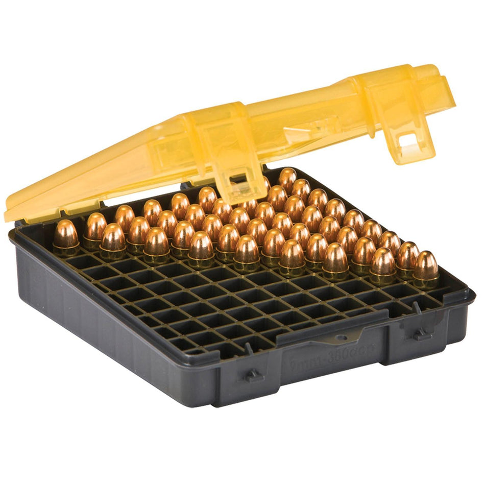 Plano Flip-Top Ammunition Storage Case for 9mm and .380 Auto 100 Rounds