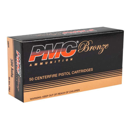PMC .380 ACP/Auto 380A Bronze Full Metal Jacket FMJ 90 Grain
