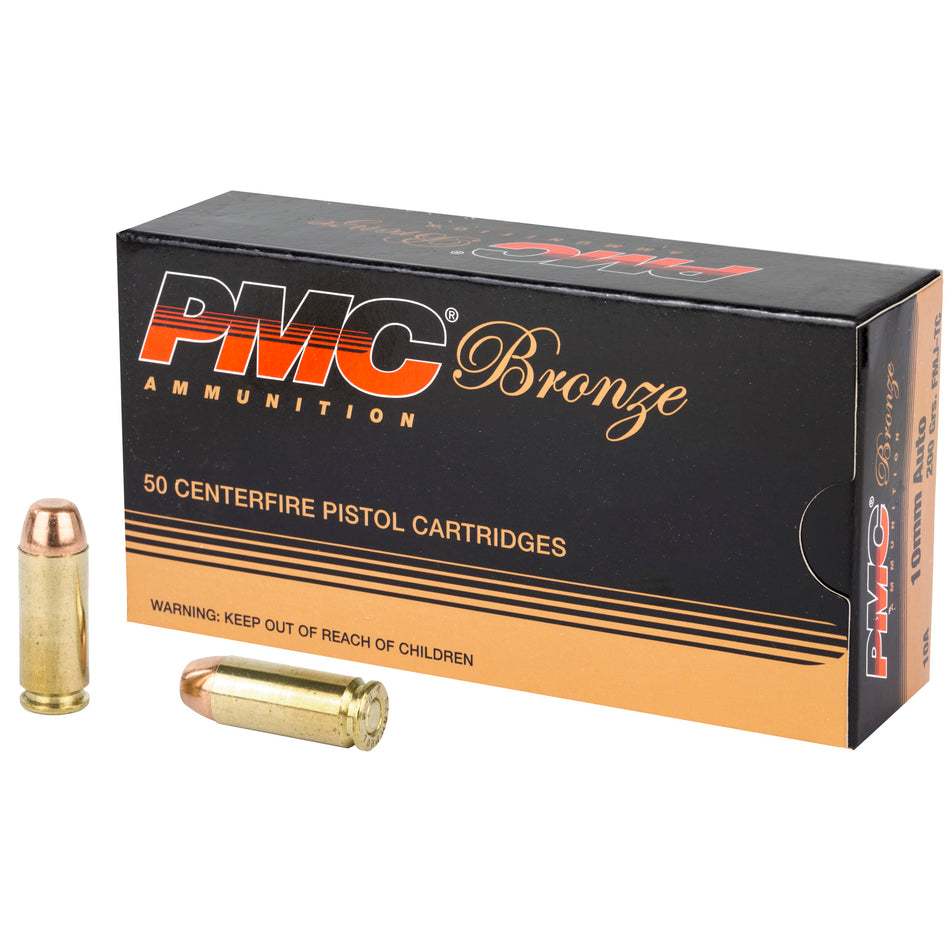 PMC 10mm Auto 10A Bronze Full Metal Jacket Truncated Cone 200 Grain