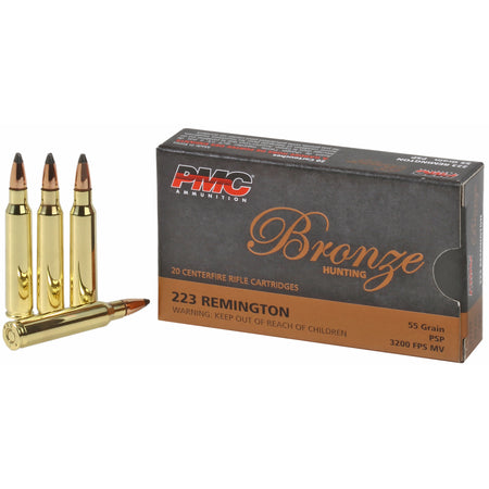 PMC .223 Remington 223SP Bronze Pointed Soft Point PSP 55 Grain