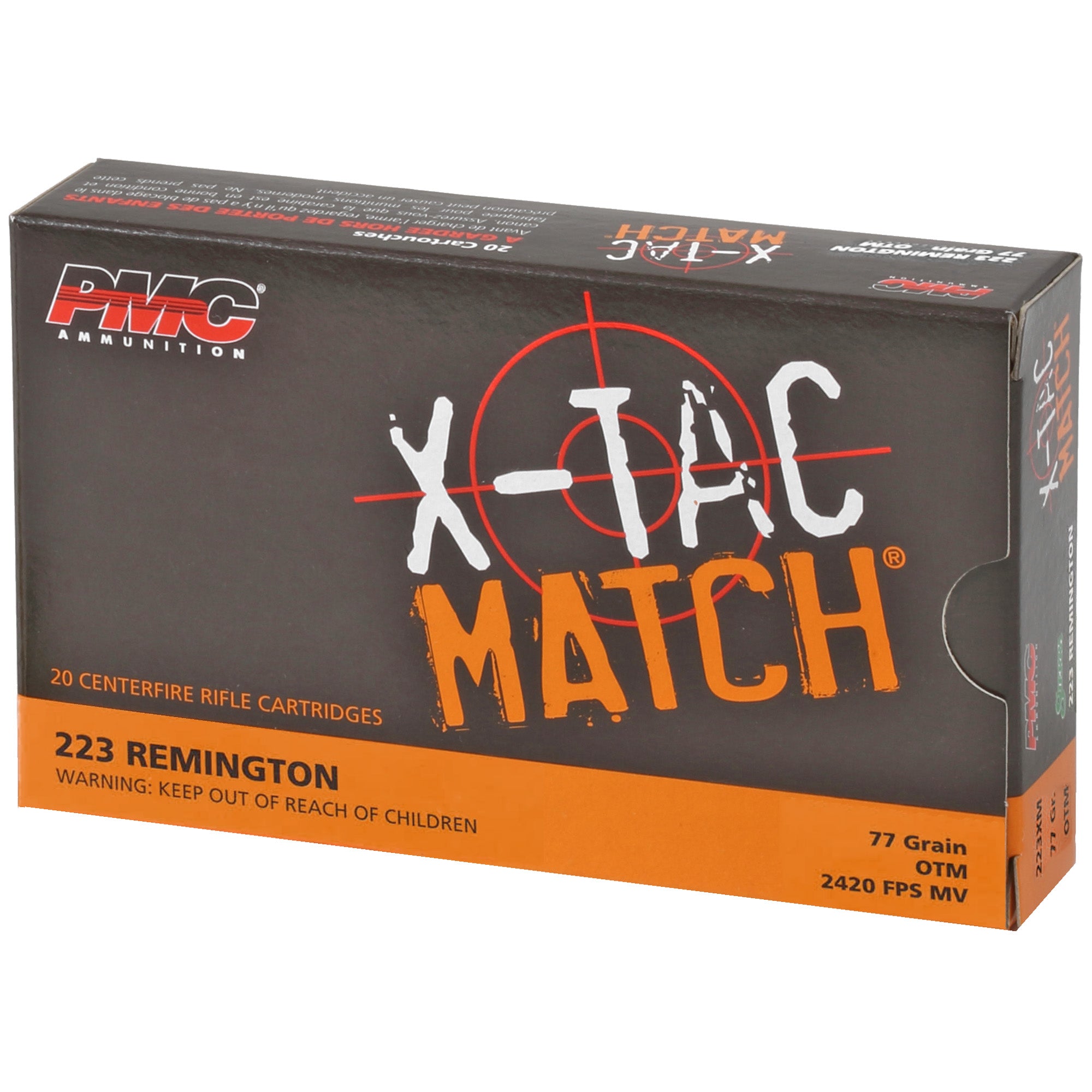 PMC .223 Remington 223XM X-Tac Match Competition Open Tip Match OTM 77 Grain