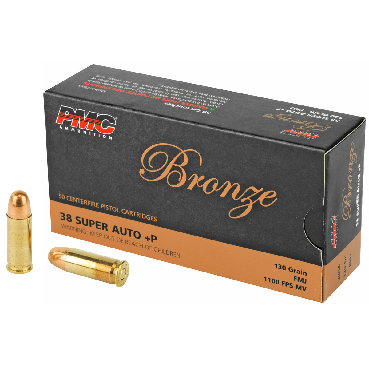 PMC .38 Super 38SA Bronze Full Metal Jacket FMJ 130 Grain