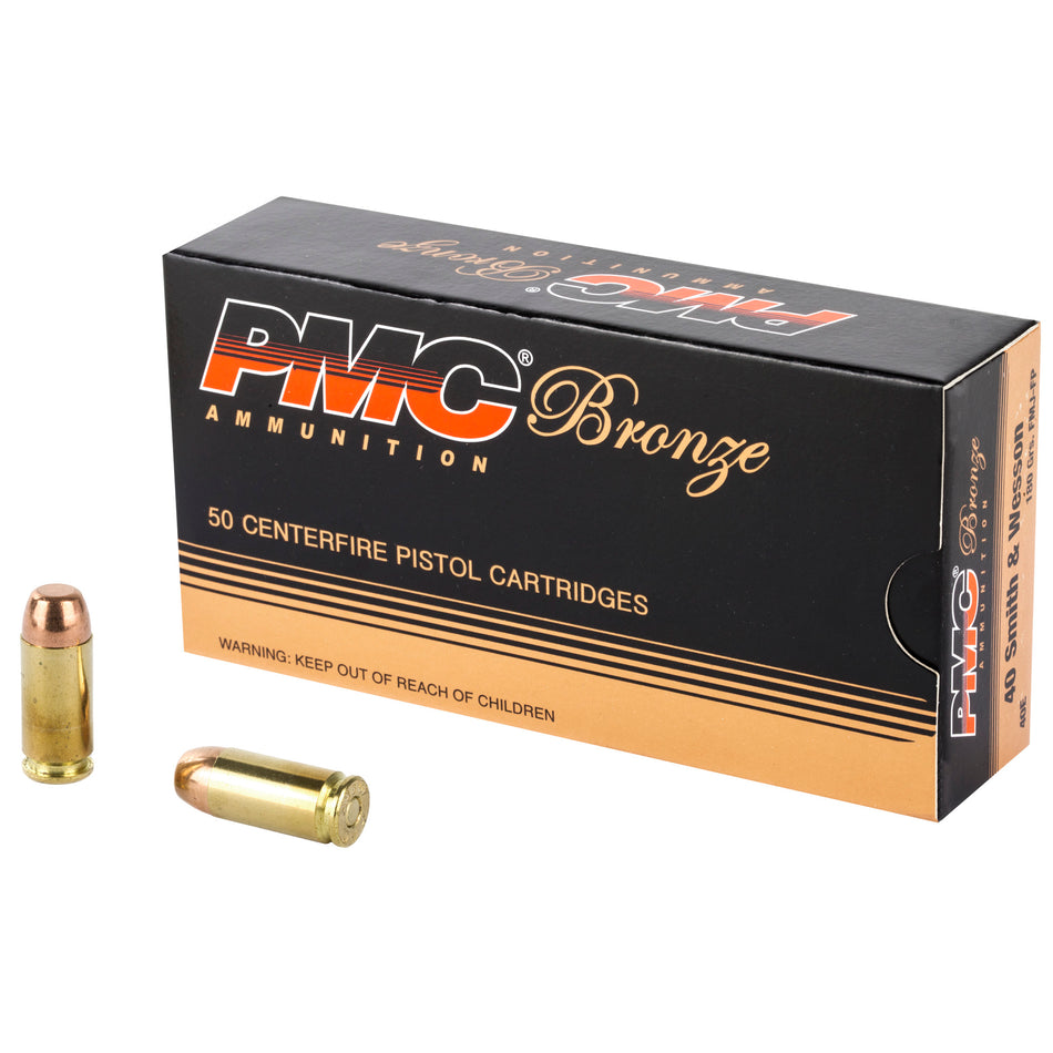 PMC .40 S&W 40E Bronze Full Metal Jacket Flat Point 180 Grain