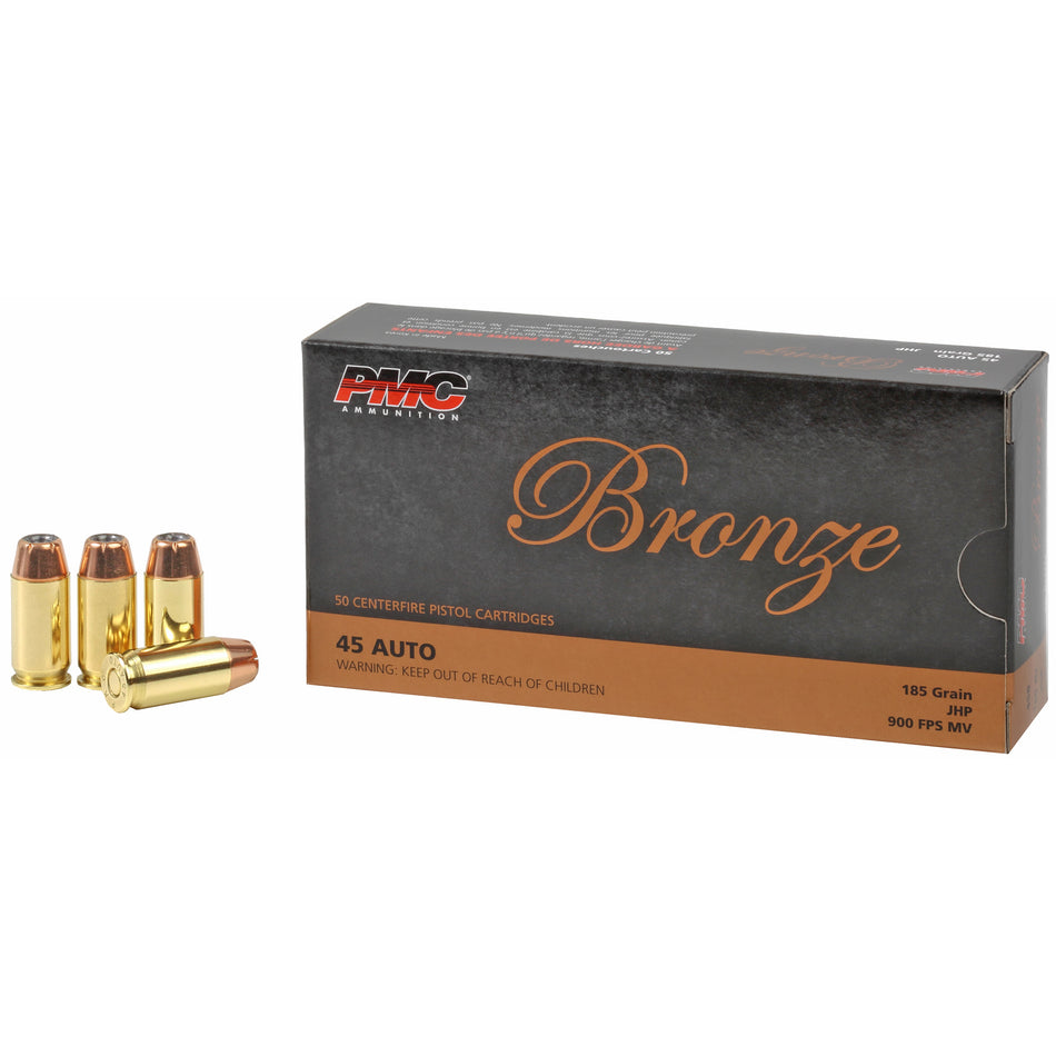 PMC .45 ACP/Auto 45B Bronze Jacketed Hollow Point JHP 185 Grain