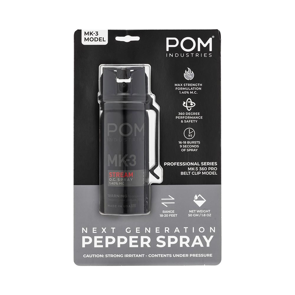 POM MK3 Professional Pepper Spray 2 oz Black 18-Foot Range