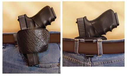 PeaceKeeper Leather Belt Slide Holster Medium Large - Black