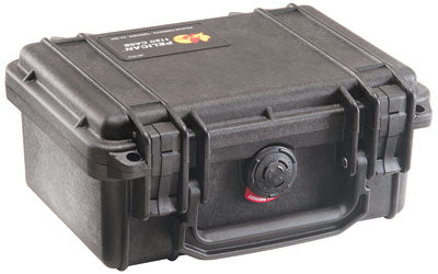 Pelican 1120-000-110 Protective Case, Black, 7.5"x5"x3", Double-Throw Latches