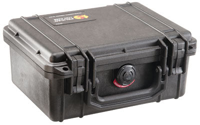 Pelican 1150-000-110 Protective Case, Black, 8.5"x6"x3.75", Double-Throw Latches