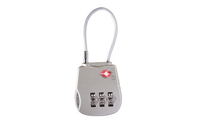 Pelican TSA Accepted Combination Lock, Gray, Steel Cable, for Pelican Protective Cases