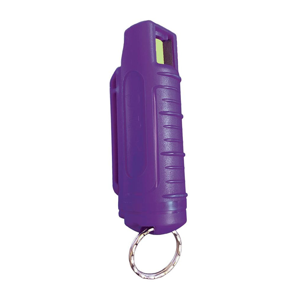 Personal Security Products 1/2 oz Blue Heat Pepper Spray Canister Purple with Hard Case