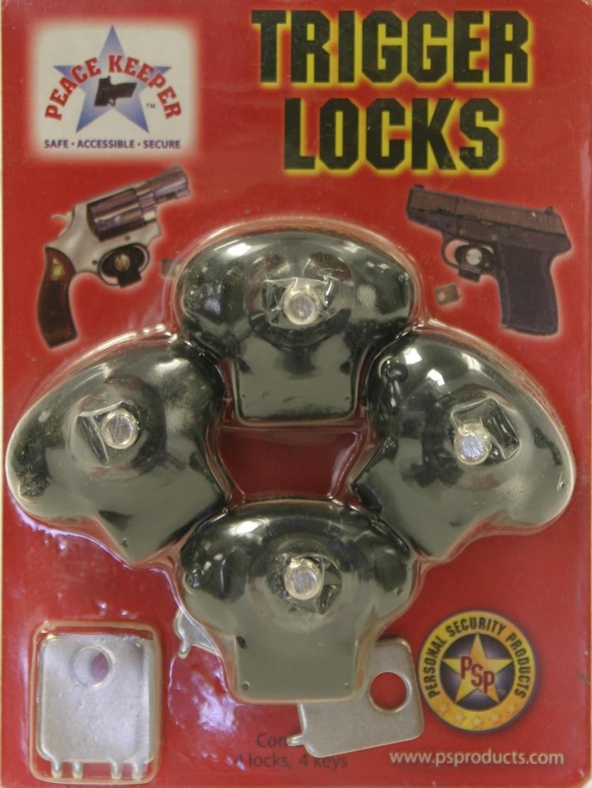Bulls Eye Peace Keeper Keyed Plastic Trigger Locks Set of 4