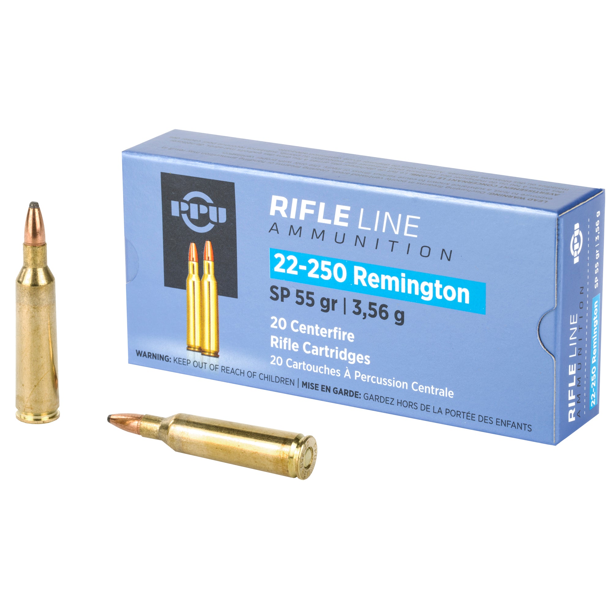 Prvi Partizan .22-250 Remington PP22250 8605003812296 Soft Point SP 55 Grain