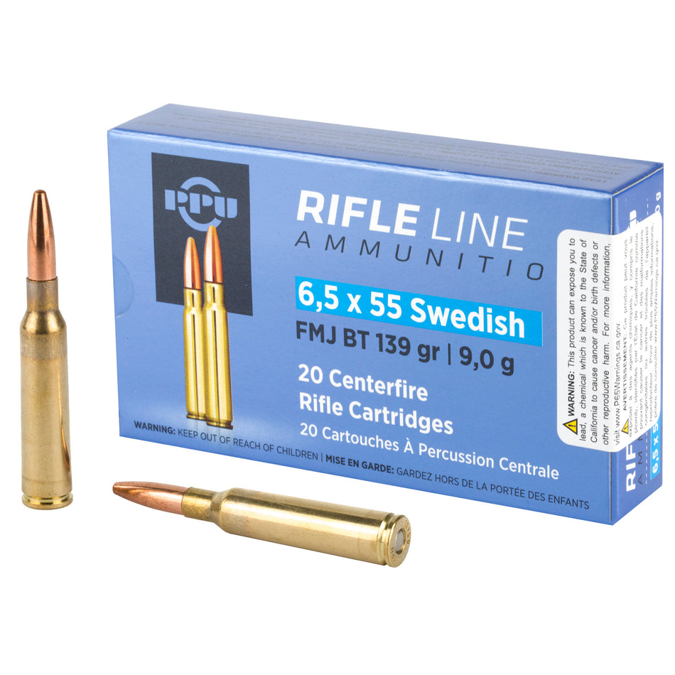 Prvi Partizan 6.5x55mm Swedish PP6SWF 8605003812715 Full Metal Jacket Boat Tail FMJBT 139 Grain