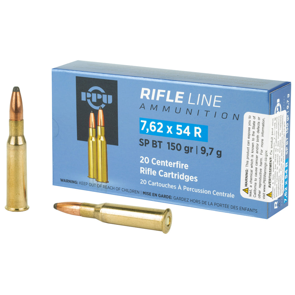 Prvi Partizan 7.62x54mmR PP76254S Metric Rifle Soft Point SP 150 Grain