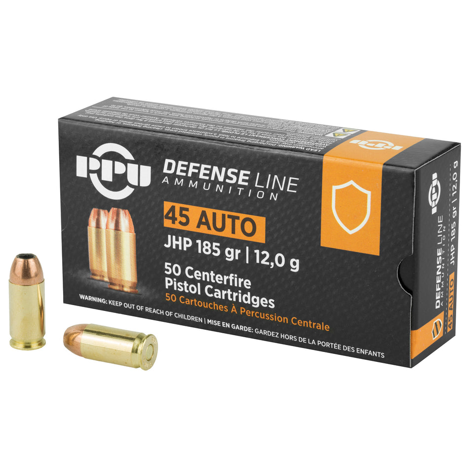 Prvi Partizan .45 ACP/Auto PPD45 Handgun Defense Jacketed Hollow Point JHP 185 Grain