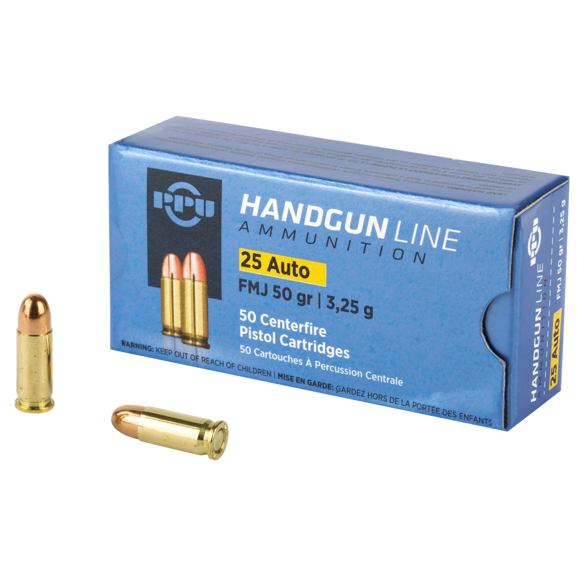 Prvi Partizan .25 ACP PPH25 Full Metal Jacket FMJ 50 Grain